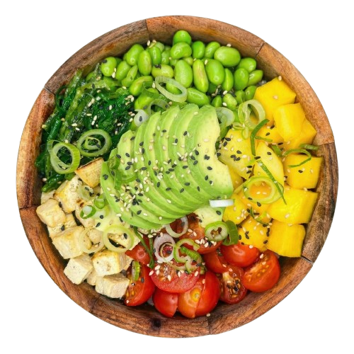 Poké bowl Veggie Me Up met avocado, mango, tofu, edamame en wakame